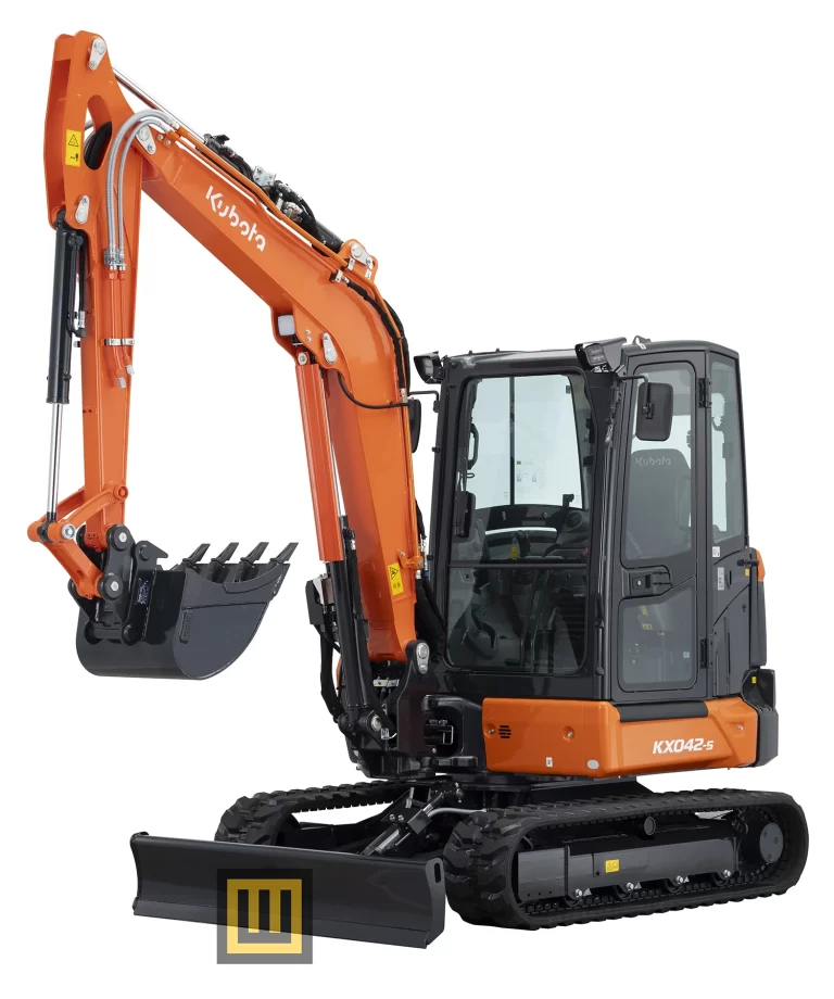 Minikoparka gąsienicowa Kubota KX042-5 od przodu